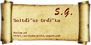 Soltész Gréta névjegykártya